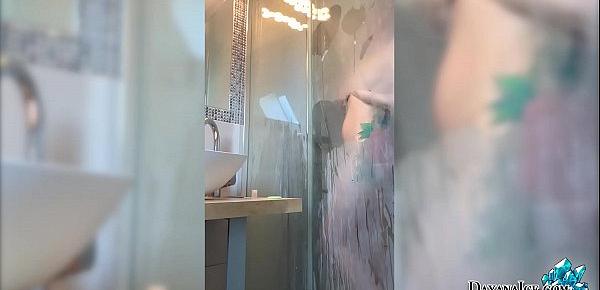  Big Booty Girl Masturbate in Shower - Hot Solo